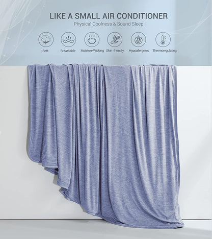 Cooling Blanket for Hot Sleepers King Size, Q-Max>0.5 Arc-Chill Cooling Blanket with Double-Sided Design, Japanese Cooling Fiber Absorbs Body Heat, Soft Cold Blankets for Sleeping Summer